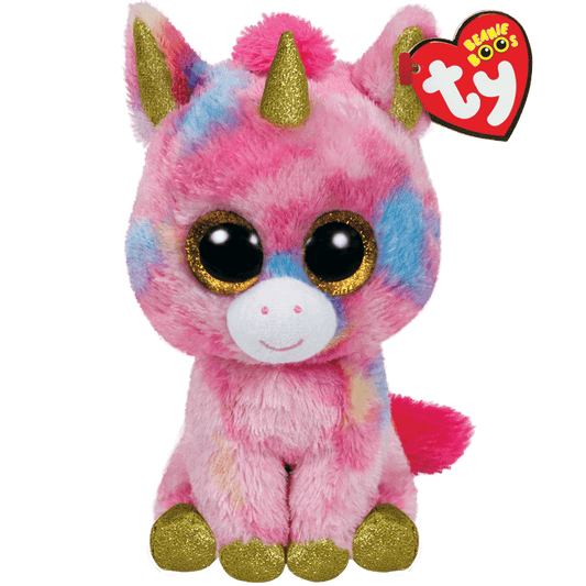 TY-Beanie Boo's - Fantasia Unicorn-37041-Medium 13"-Legacy Toys