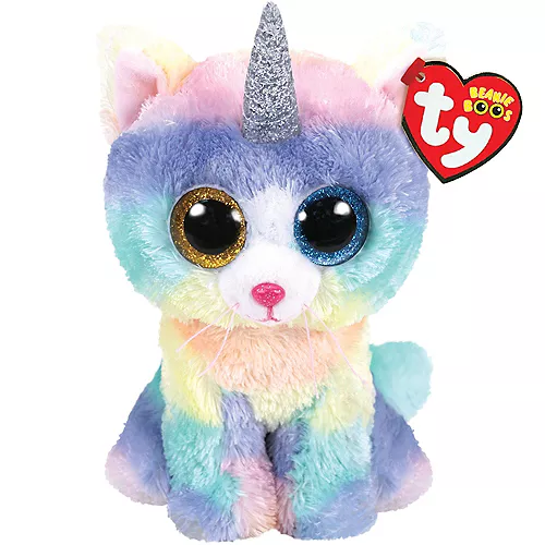 TY-Beanie Boo's - Heather the Cat-36250-Small 6"-Legacy Toys