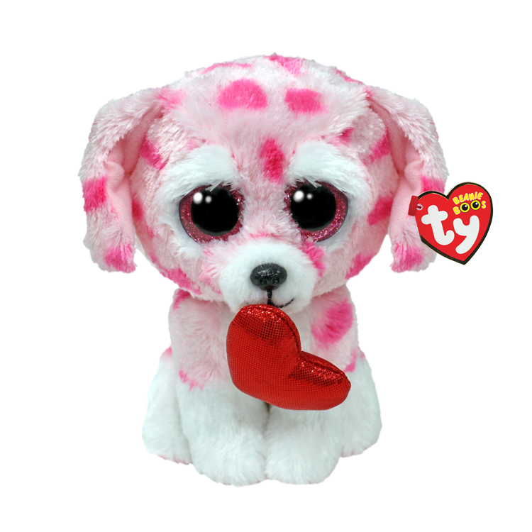 TY-Beanie Boo's - Rory Dog with Heart - 6