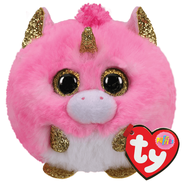 TY-Beanie Puffies 4" Ball-42508-Fantasia - Unicorn-Legacy Toys