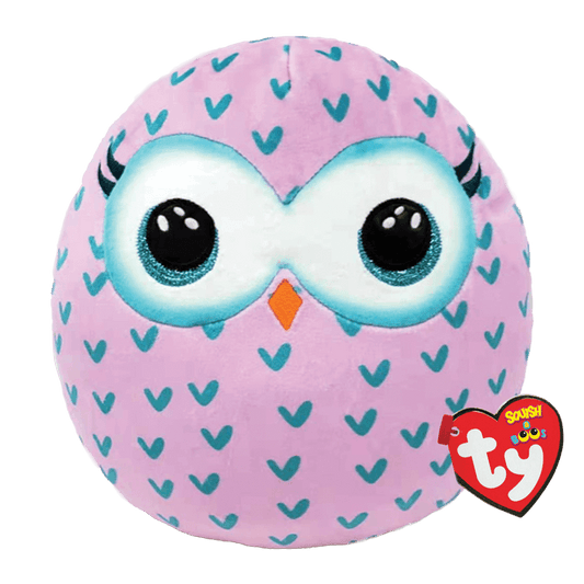 TY-Squish A Boo - Winks the Owl-39217-10" Small-Legacy Toys