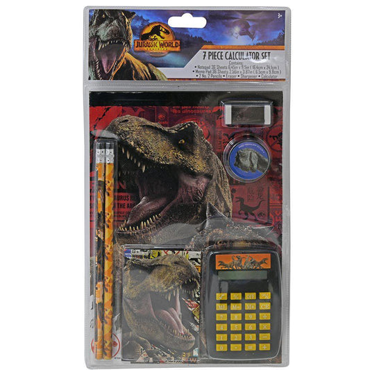 United Party-Jurassic World 7 Piece Calculator Set in Bag-712178JW-Legacy Toys