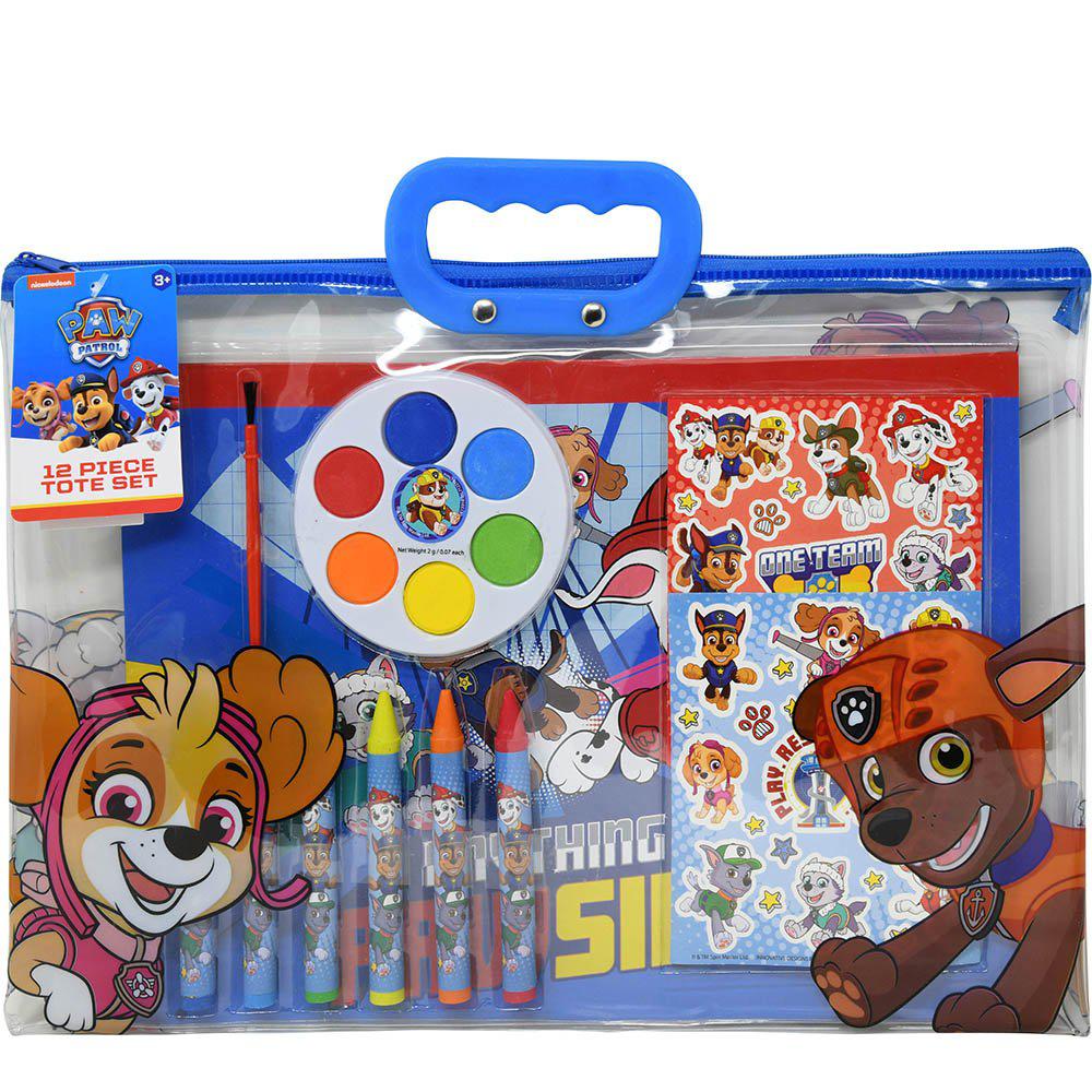 United Party-PAW Patrol 12 Piece Stationery in Zipper Tote Set-712279PT-Legacy Toys