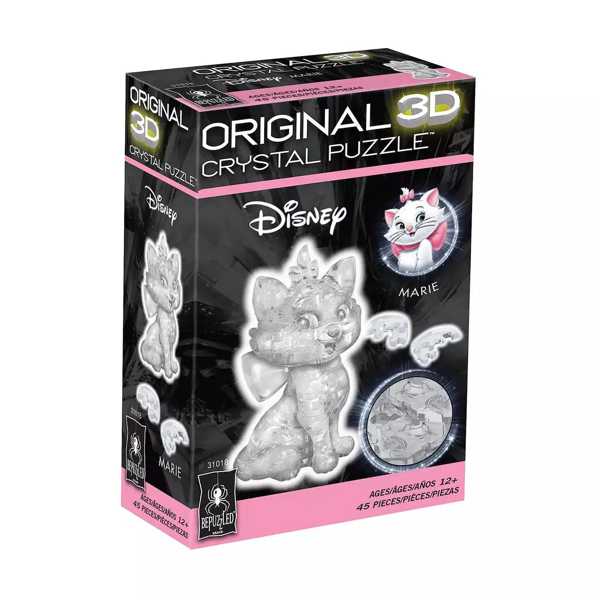 University Games-3D Crystal Puzzle - Marie (white)-31018-Legacy Toys