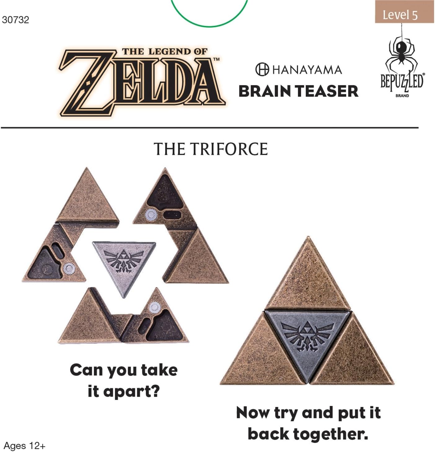 University Games-Hanayama Cast Puzzle - The Legend of Zelda Triforce-30732-Legacy Toys