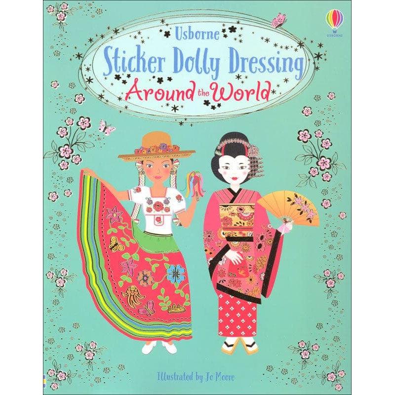 Usborne Books-Sticker Dolly Dressing Around the World-317524-Legacy Toys