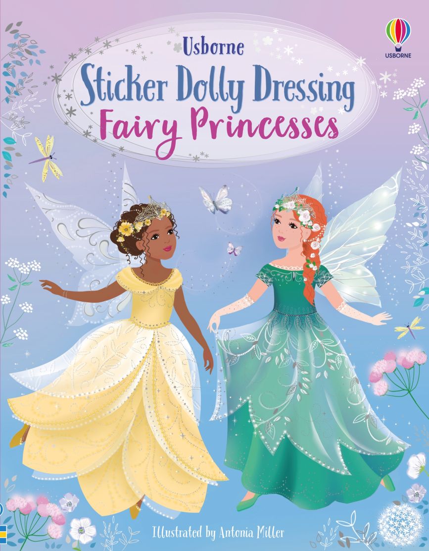 Usborne Books-Sticker Dolly Dressing Fairy Princesses-071624-Legacy Toys